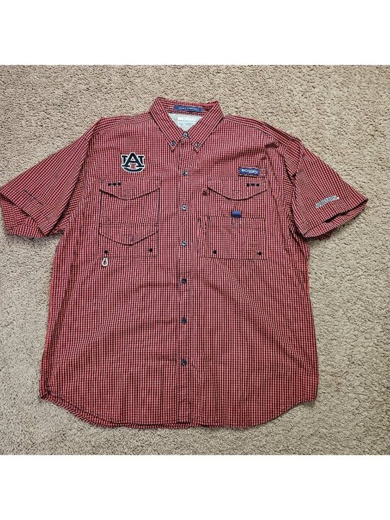 Columbia Other - Columbia PFG Super Bonehead Fishing Shirt Mens L Plaid Y2K Auburn Tigers NCAA